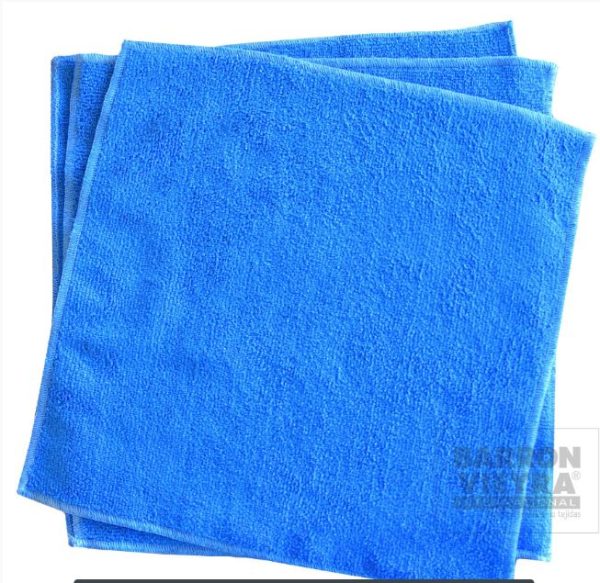 Paño de Microfibra Azul 30 x 30 cm Pack de 5 UNIDADES